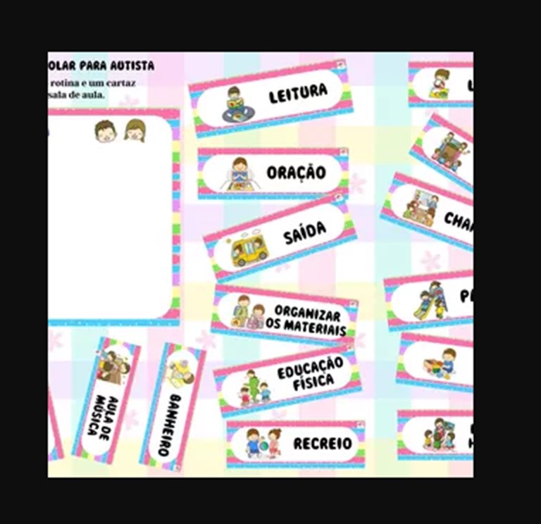 ROTINA ESCOLAR PARA AUTISTA PARA IMPRIMIR